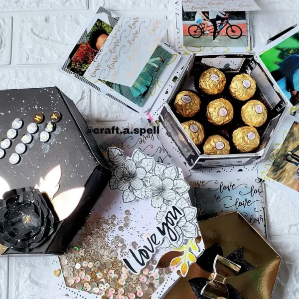 black hexagoanl box