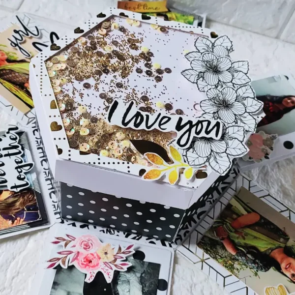 black hexagoanl box 6