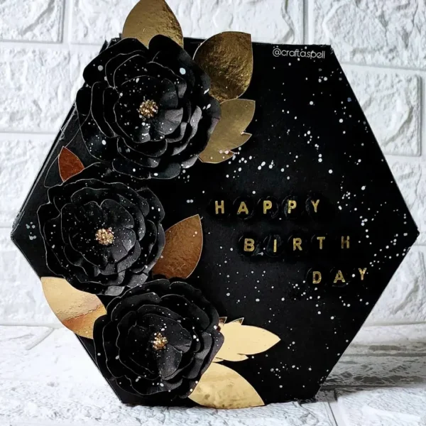 black hexagoanl box 1